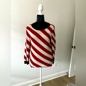 Anthropologie Maeve Striped Pullover Sweater In Cedar